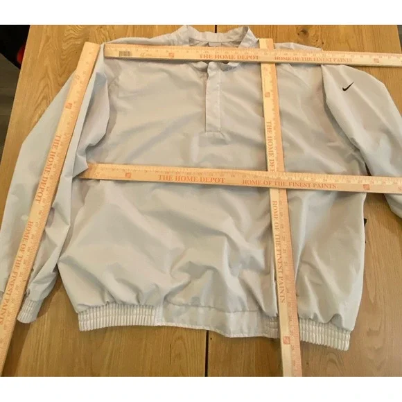Vtg Nike Jacket Mens Sz XL Beige Pullover 1/4 Snap Long Sleeve Windbreaker Golf - Picture 8 of 10